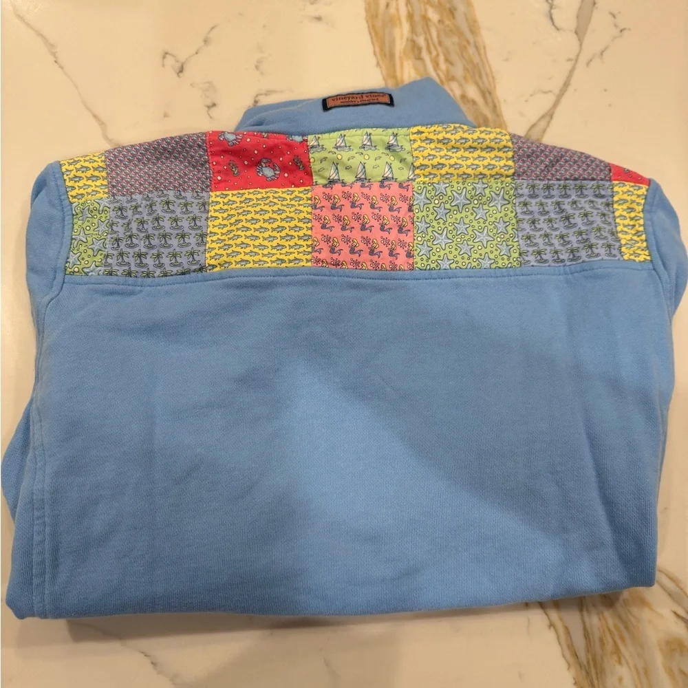 Vineyard Vines Blue Pullover with Nautical Patterns - Picture 6 of 8